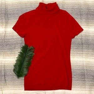 Anne Klein Turtleneck Sweater Short Sleeve Size S